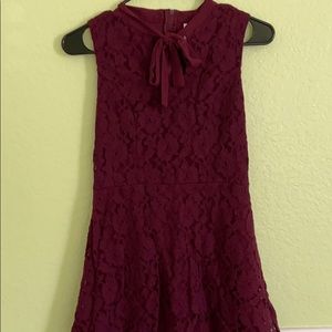 Maroon floral dress